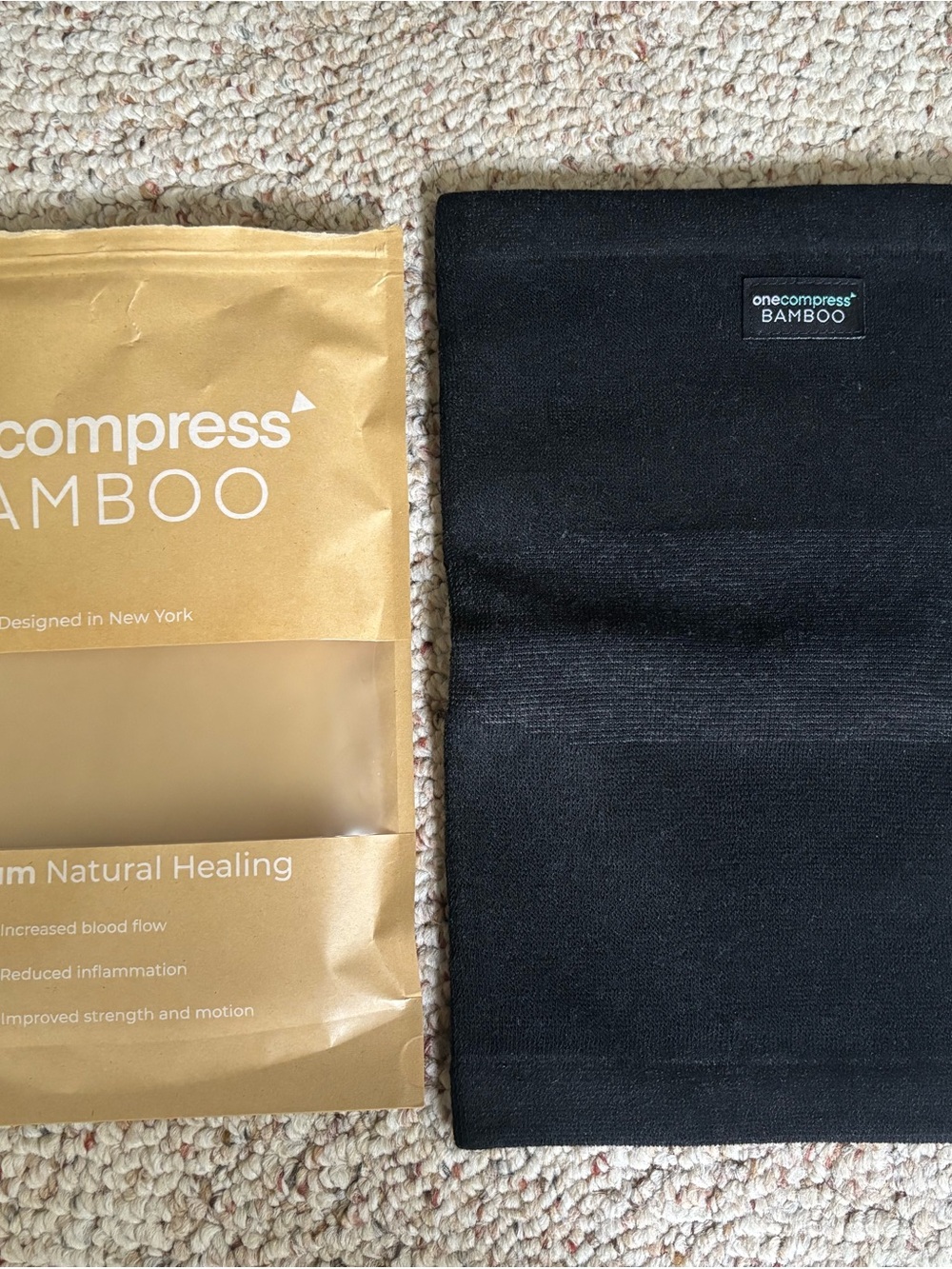 onecompress BAMBOO Black Compression Knee Sleeve 3XL